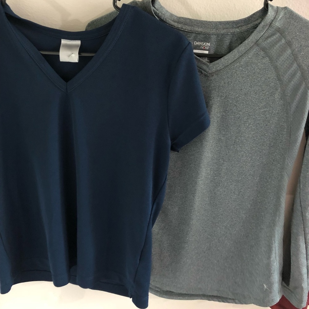 Nike shirt and Danskin shirt